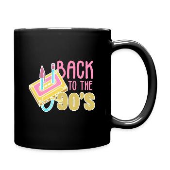 90s 90er - Tasse einfarbig - Schwarz - Rechts
