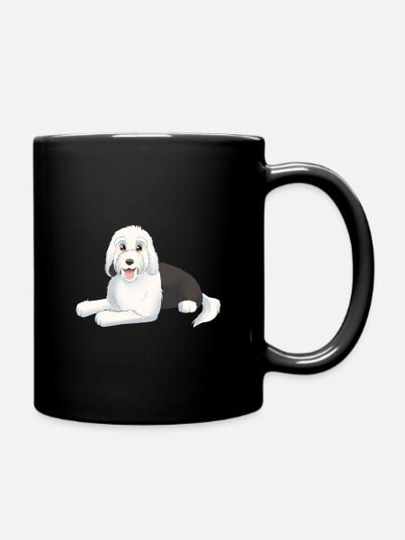 Old English Sheepdog - Bobtail - Tasse einfarbig - Schwarz