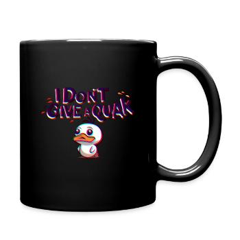 Canard doux - je ne donne pas un tremblement de terre! - Mug uni - noir - Droite