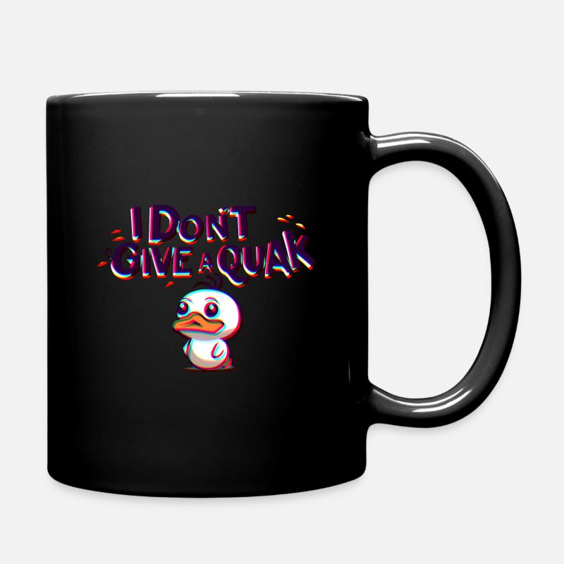 Süße Ente - I dont give a Quak! - Tasse einfarbig - Schwarz