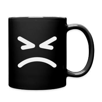 Mad Smile Visage Sarcastique Émoticône Drôle - Mug uni - noir - Droite