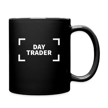 Day Trader Luxus Shirt - Tasse einfarbig - Schwarz - Rechts