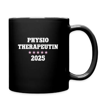 Physio Therapeutin 2025 Physiotherapie Masseurin - Tasse einfarbig - Schwarz - Rechts