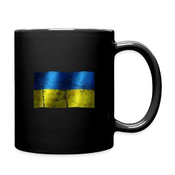 Drapeau de l'Ukraine un look sport d'occasion vintage cool - Mug uni - noir - Droite