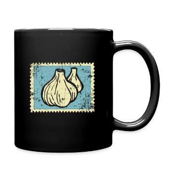 Garlic stamp - Full Colour Mug - black - Right