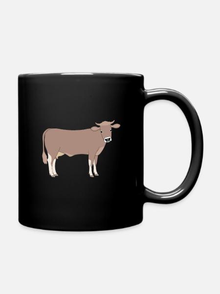 Braunvieh - Tasse einfarbig - Schwarz