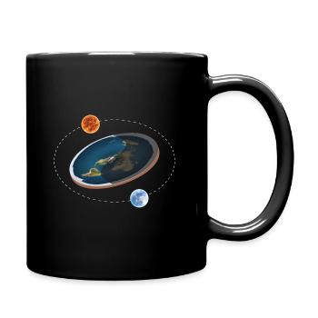 Flat Earth Society Globe Carte Plat Terre Modèle - Mug uni - noir - Droite