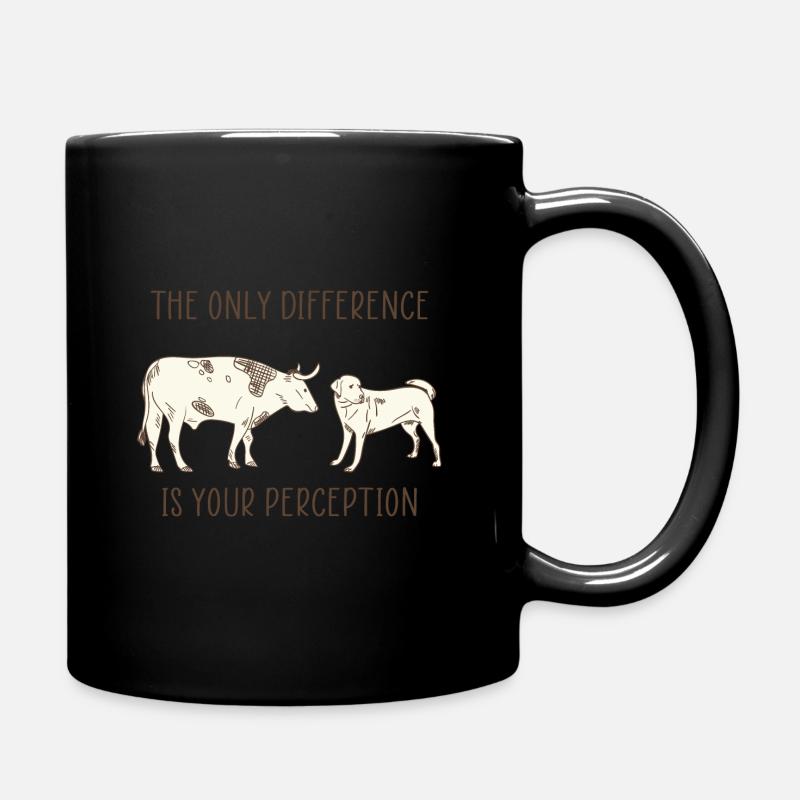 the only difference is your perception - Tasse einfarbig - Schwarz