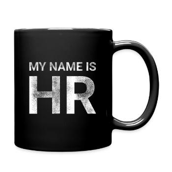 My Name Is HR - Full Colour Mug - black - Right