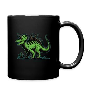 Dinosaur Green, Fantasy Dino – The Green Giant - Full Colour Mug - black - Right