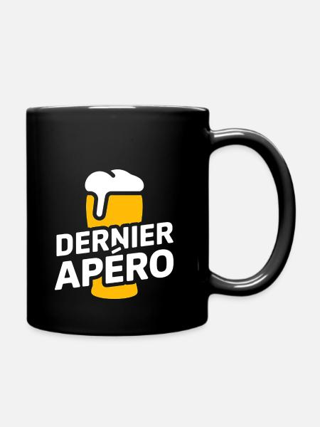 Letzter Apéro – Junggesellenabschied - Tasse einfarbig - Schwarz