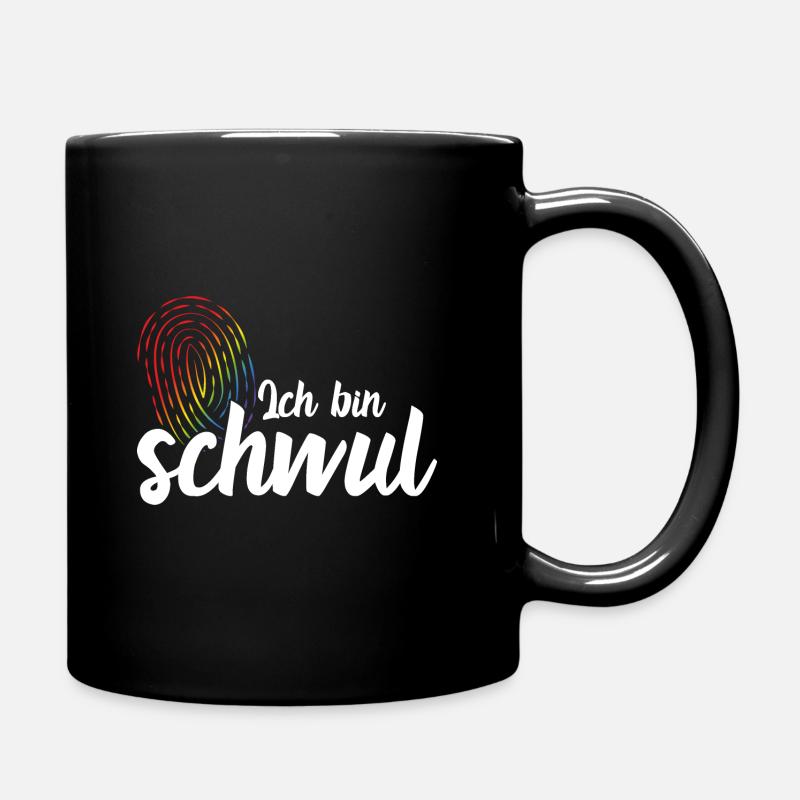 Ich bin schwul - Tasse einfarbig - Schwarz