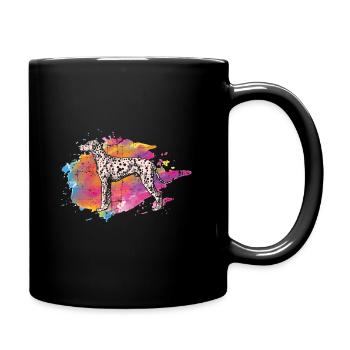 Dogs breeds dog Dalmatians - Full Colour Mug - black - Right
