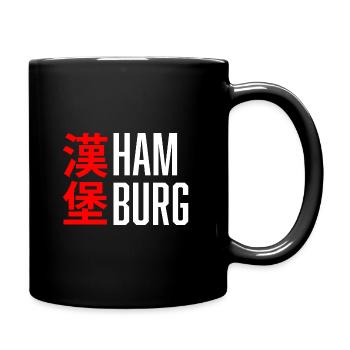 Chinesisch Hamburg - Tasse einfarbig - Schwarz - Rechts