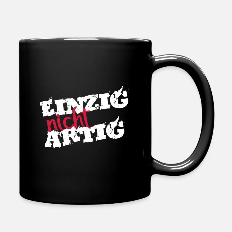 Unique Unique Drôle Artig Méchant Différent - Mug uni - noir