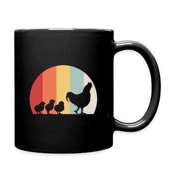Poulets poussins - Mug uni - noir - Droite