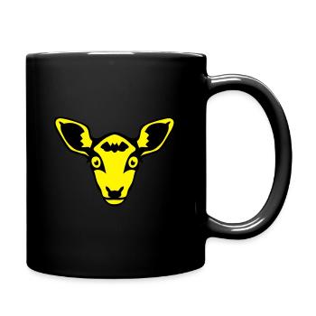 biche rigolo dessin 1201 - Mug uni - noir - Droite