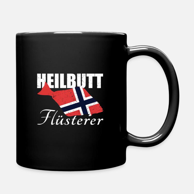 Heilbutt Flüsterer - Tasse einfarbig - Schwarz