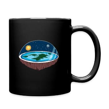 Terre plate Théorie du complot Terre plate - Mug uni - noir - Droite