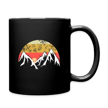 Hiking mountains - Full Colour Mug - black - Right