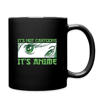 Not cartoons but anime - Full Colour Mug - black - Right