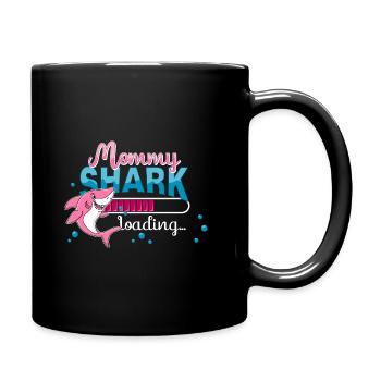 Mama Shark charge... Annonce de grossesse bébé - Mug uni - noir - Droite