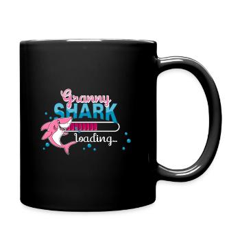 Grand-mère Shark invite... Annonce de grossesse bébé - Mug uni - noir - Droite