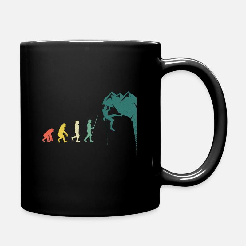 Boulderer Evolution Climbing Wall - Full Colour Mug - black