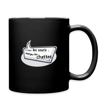 expression sexe Protégez les souris mangez des - Mug uni - noir - Droite