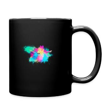 Schwimmer Schwimmen farbenfroh - Tasse einfarbig - Schwarz - Rechts