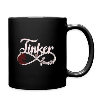 Tinker Pferde Pony Unendlichkeit Symbol - Tasse einfarbig - Schwarz - Rechts