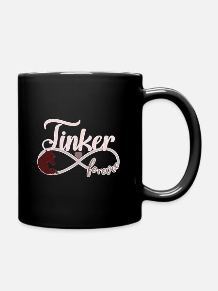 Tinker Pferde Pony Unendlichkeit Symbol - Tasse einfarbig - Schwarz