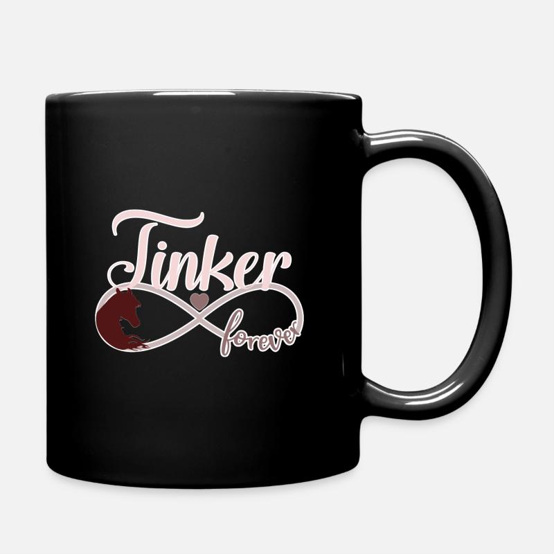 Tinker Pferde Pony Unendlichkeit Symbol - Tasse einfarbig - Schwarz