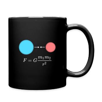 Physics Design - Newton's Law of Gravity - Full Colour Mug - black - Right