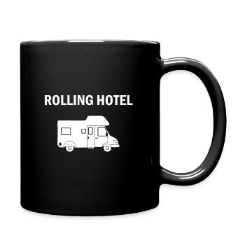 Wohnwagen Wohnmobil Travel Traveling - Tasse einfarbig - Schwarz - Rechts