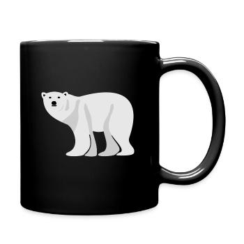 Ours polaire solitaire - Mug uni - noir - Droite