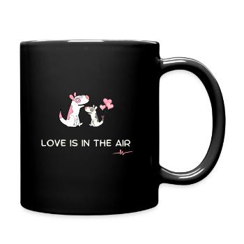 Lovers (Deux chiens mignons) | L’amour est dans l’air - Mug uni - noir - Droite