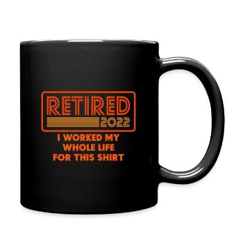 Retraite 2022 Retraité 2022 Graphique - Mug uni - noir - Droite