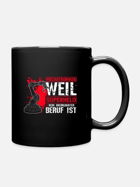 Superheld Kfz Meister Job Mechatroniker anerkannte - Tasse einfarbig - Schwarz