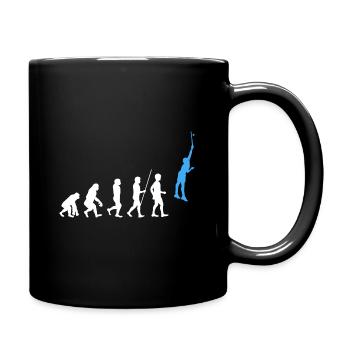 Tennis Player Evolution Tennis Racket Gift - Full Colour Mug - black - Right