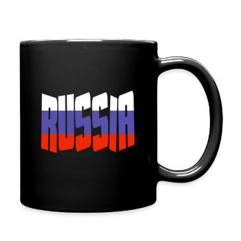 Couleurs des lettres du drapeau de la Russie - Mug uni - noir - Droite