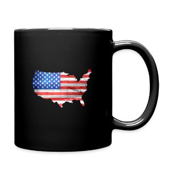 Cadeau drapeau USA - Mug uni - noir - Droite