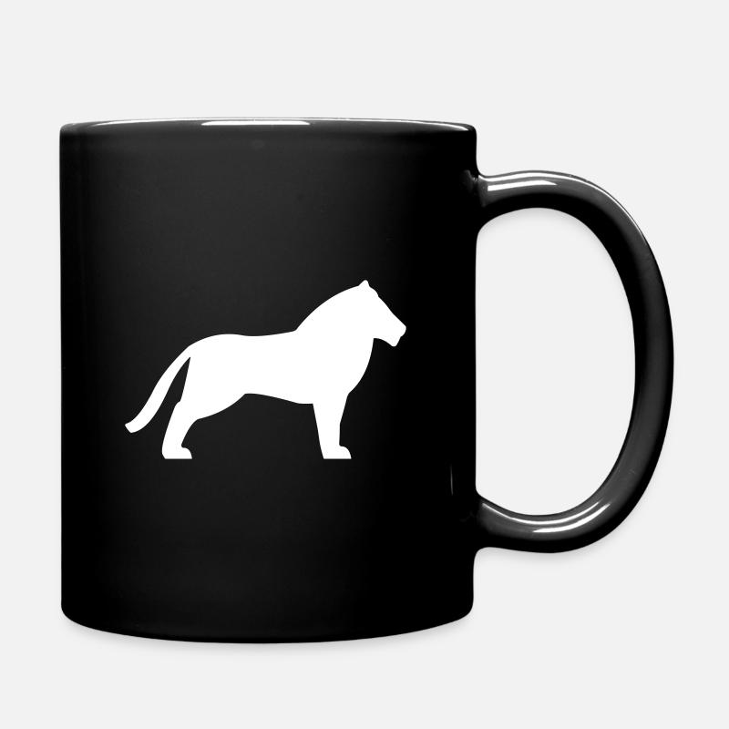 Loewe weiss - Tasse einfarbig - Schwarz