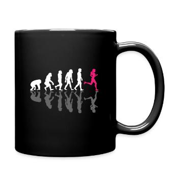 Laufen Läuferin Evolution Jogging Pink Joggerin - Tasse einfarbig - Schwarz - Rechts