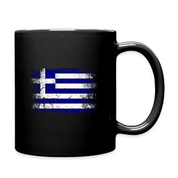 Grèce Drapeau grec Vintage - Mug uni - noir - Droite