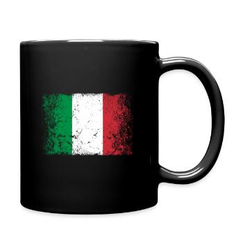 Italie Drapeau italien Vintage - Mug uni - noir - Droite