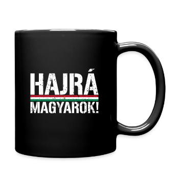 Hajrá Magyarok Ungarn Ungarische Flagge - Tasse einfarbig - Schwarz - Rechts