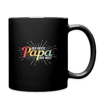 Der Beste Papa der Welt - Tasse einfarbig - Schwarz - Rechts