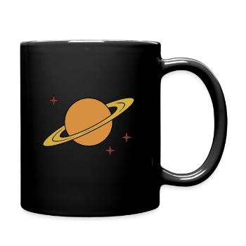 Kosmos - Tasse einfarbig - Schwarz - Rechts