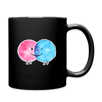 DOTLOVE ICH LIEBE DICH WASSERFARBE - Tasse einfarbig - Schwarz - Rechts